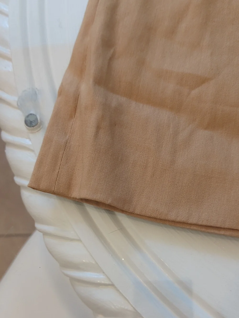 Antonio Melanie Linen Blend Kaki Tan Camel Shades With Pockets Tailored Short 8 - Picture 5 of 15